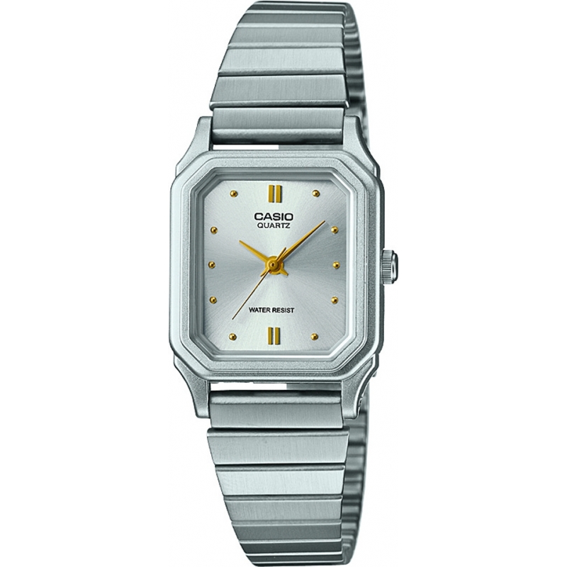 Casio LQ-400D-7AEF Relógio de pulseira de aço prateado para senhora